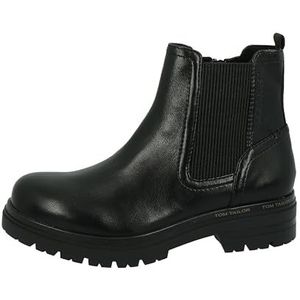TOM TAILOR Dames 4290506 Enkellaarzen, zwart, 38 EU