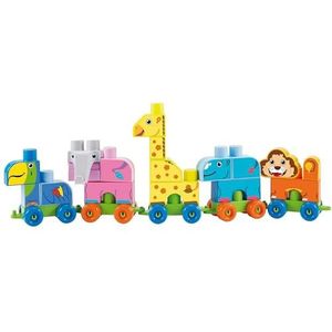 Ecoiffier 7840 - De trein van de dieren Abrick Maxi - Bouwspel voor kinderen - 42 delen - vanaf 12 maanden - Made in France