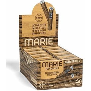 MARIE® HANDWERK 10 doosjes met 34 Active Filters | 6 mm Actieve Koolfilters met Keramiek | 340 Filtertips