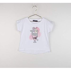 Conguitos Elegant T-shirt voor meisjes, wit, 6 Jaar