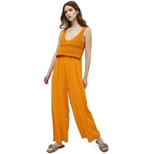 Desires Dames Diana mouwloos Palazzo Jumpsuit, Dark CHEDD, XS, DONKER GECHEDD, XS