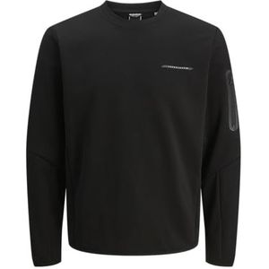Jack & Jones Jcofusion Print Sweat Crew Neck, zwart, L