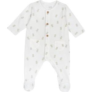 Chicco Katoenen rompertje met voet, pyjama voor kinderen en pasgeborenen, uniseks, Natuurlijk bedrukt, 12 Maanden