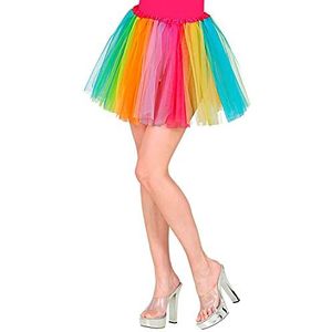 Widmann 10341 - Tutu regenboog voor volwassenen, tule rok, danseres, carnaval, themafeest