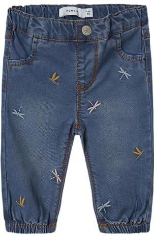 Jeans - Nauwsluitende Fit - Geborduurd - Elastische Taille - Mid-Waist