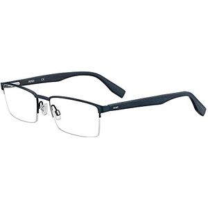 HUGO HG 0324 bril, mat blue wood, 55 voor heren, Mat Blue Wood