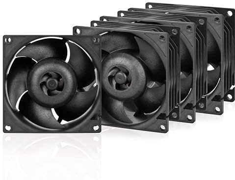 ARCTIC S8038-7K (4 Stuks) - Server ventilator, 80x80x38 mm, 500-7000 rpm, PWM geregeld, 4-pens connector, 12 V DC - Zwart