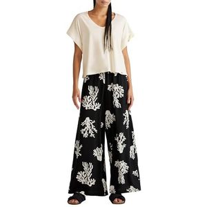 United Colors of Benetton T-shirt met V-hals, Crème., S