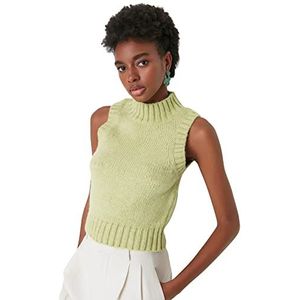 TRENDYOL Dames Crop Knitwear Sweater, mint, S, munt, S