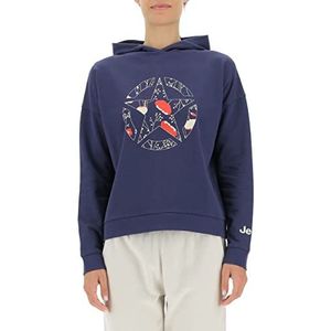 Jeep J Sweatshirt voor dames, met capuchon, motief: Star Botanical J22W Top met lange mouwen voor dames