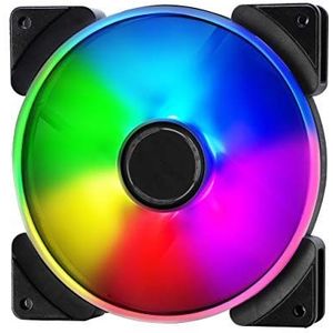 Fractal Design PRISMA ventilator, individueel instelbare RGB-LED's, aanpasbare ventilatorsnelheid, wit/zwart Prisma AL-14 Single zwart, wit