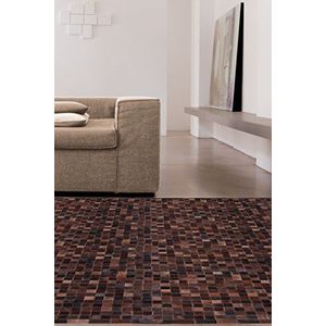 ABC 9010756 tapijt, leer, bruin, 120 x 60 x 0,8 cm