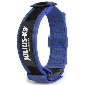 IDC Color&Gray Halsband met Handvat, Veiligheidsslot en Verwisselbare Labels, 50 mm (49-70 cm), Blauw-Grijs