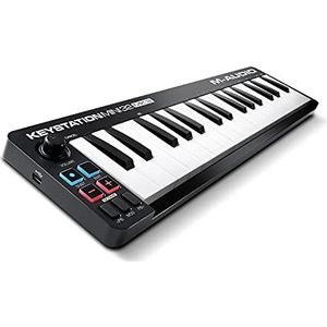 M-Audio Keystation Mini 32 MKIII | Ultra-draagbare Mini USB MIDI Keyboard Controller, Zwart, Controller Mini, 32 Mini Teclas