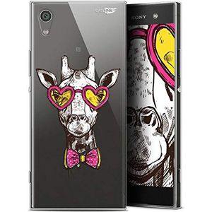 Beschermhoes voor 6 inch Sony Xperia XA1 Ultra, ultradun, motief: Giraffe Hipster