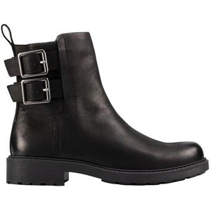 Clarks Premium Dames Orinoco2 Bay Fashion Boot, zwart leer, 6 UK, Zwart leder, 39 EU