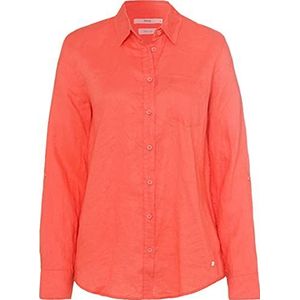 BRAX Damesstijl Victoria linnen blouse, mango, 44