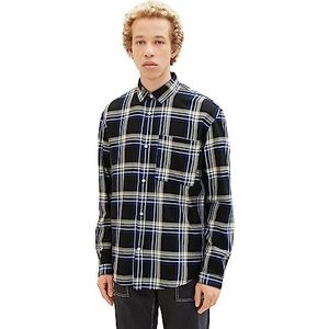 TOM TAILOR Denim heren overhemd, 32332-Black Blue Check, XXL