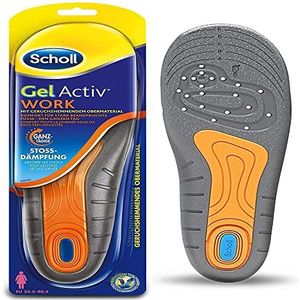 Scholl GelActiv Inlegzolen voor werkschoenen in 35,5-40,5 – voor zwaar belaste voeten – 1 paar gelzolen