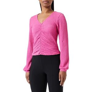 ONLY Dames Onlmai L/S Ruching Top Cc JRS shirt met lange mouwen, raspberry rose, S