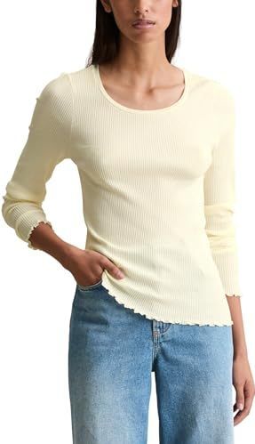 Marc O'Polo - DENIM - Shirt - Offwhite - Lange Mouw