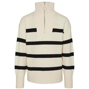 VERO MODA Girl gebreide trui VMSABA trui, berk/strepen: zwart, 134-140