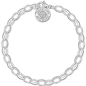 Thomas Sabo Charm Club damesarmband, 925 sterling zilver, diamant, 17 cm, DCX0001-725-14-M