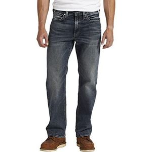 Silver Jeans Co. Heren Zac rechte pijpen jeans, Dark Wash Eab393, 30W / 32L