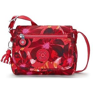 Kipling Sabian Mini Crossbody voor dames, lichte dagelijkse portemonnee, schoudertas, Poppy Floral, 7.75'' L x 6'' H x 3.25'' D