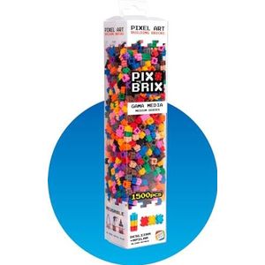 Cefa Toys PIX Brix Pixel, Art-Set 1500 stuks, verschillende kleuren, middelgroot, klein