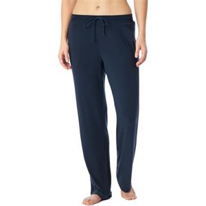 Schiesser Dames slaapbroek lang katoen - Mix + Relax, Nachtblauw_182060, 34