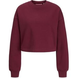 JACK & JONES Jxally Cropped RLX Ls Crew SWT, Cabernet, L