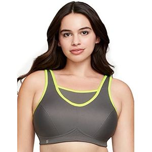 Glamorise Vrouwen No-Bounce Plain Full Figure Camisole Draadloze Sport BH Sport BH - grijs - 3XL