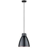 Paulmann 79609 Neordic Roald hanglamp max. 1x20W hanglamp voor E27 lampen Plafondlamp zwart w/koper m 230V metaal/marmer zonder lampen, zwart mat, koper mat