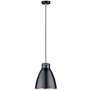 Paulmann 79609 Neordic Roald hanglamp max. 1x20W hanglamp voor E27 lampen Plafondlamp zwart w/koper m 230V metaal/marmer zonder lampen, zwart mat, koper mat