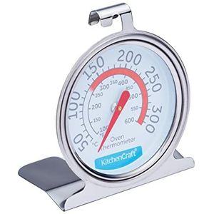 KitchenCraft KCOVENTH Oventhermometer, roestvrij staal, 6,5 x 8 cm, zilver