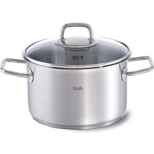 Fissler Viseo roestvrijstalen steelpan met glazen deksel, 084-117-16-001/0, geschikt voor inductie, vaatwasmachinebestendig, (2,1 l, 16 cm diameter)