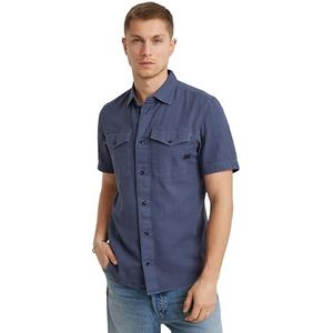 G-Star RAW marine slim overhemd, blauw (Vintage Indigo Gd D19751-d454-g305), L