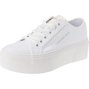 Calvin Klein Jeans Dames Cupsole Trainers, Helder Wit, 39.5 EU