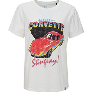 Recovered Vintage Corvette Stingray Ecru Womens getailleerd T-shirt, Veelkleurig, XXL