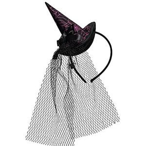 Mini Witch Hat w Bow&Feathers