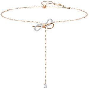 Swarovski Lifelong Bow ketting, Strik, Wit, Gemengde metaalafwerking