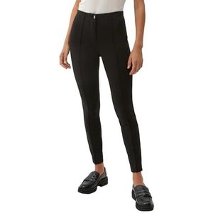 s.Oliver BLACK LABEL Dames Slim: Leggings met biesnaad, zwart, 40