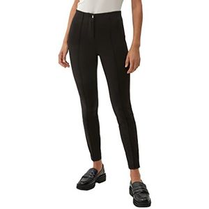 s.Oliver BLACK LABEL Dames Slim: Leggings met biesnaad, zwart, 40