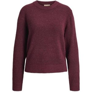 JACK & JONES Jxevi Crew Neck Knit, Cabernet, S