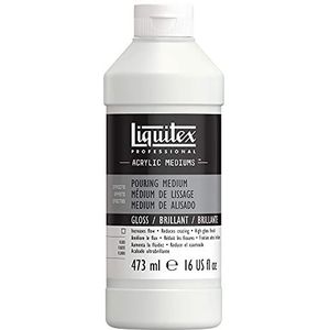 Liquitex 8870516 Gietmedium voor acrylverf, glanzend, watervast, niet vergelend, flexibel, verhoogt de verfvloei - fles van 473 ml