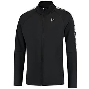 Dunlop Heren Practice Tracksuit Jacket Tennis Shirt, Zwart, M, zwart, M