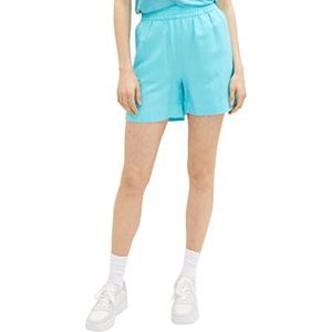 TOM TAILOR Basic shorts voor dames van linnen, 26007 - Teal Radiance, 36