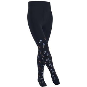 FALKE - Panty Little Flowers K Ti - Blauw - Katoen - Dun Gedessineerd - 1 Stuk