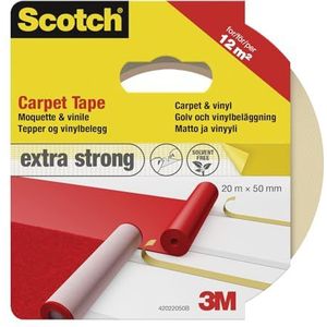 Scotch 42022050 tapijttape, 50 mm x 20 m, wit